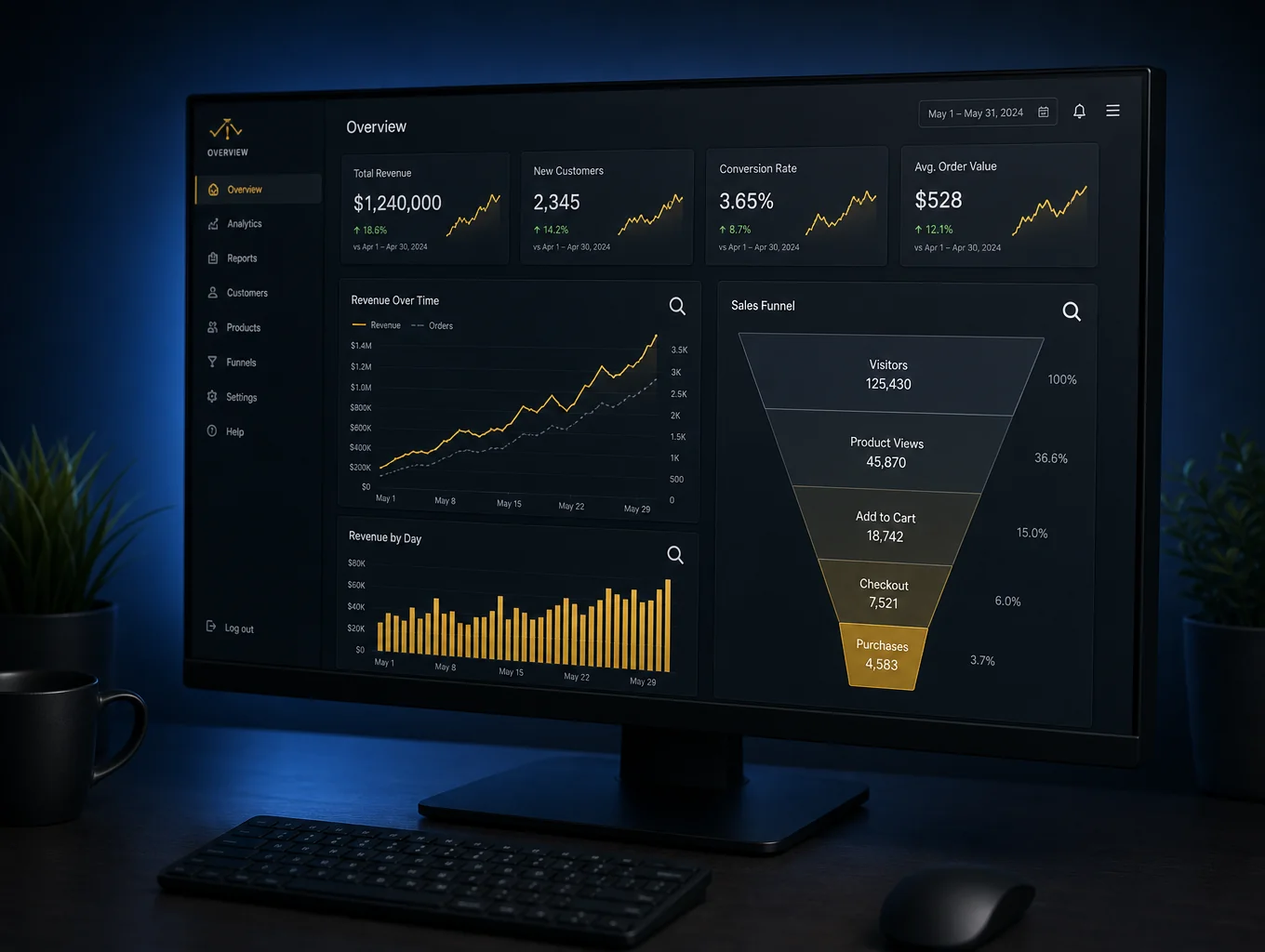 Clean, schematic data visualization of student performance trends