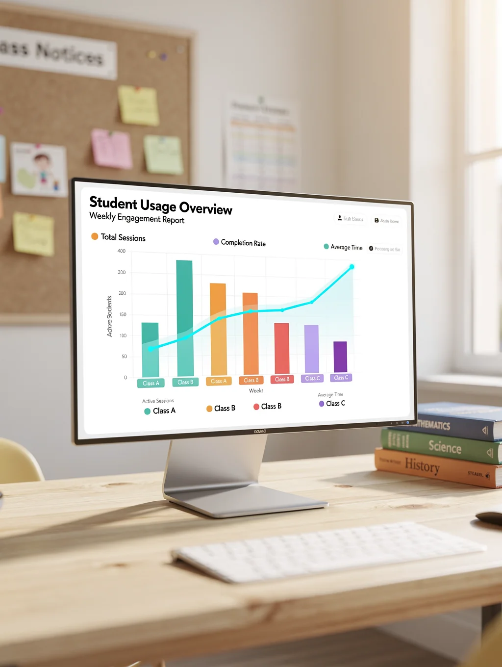 Data visualization of student assessment performance